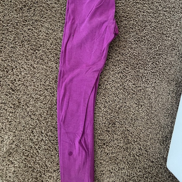 LULULEMON Women's Wunder Under Roll Down High-Rise Cotton Pants Leggings - Picture 2 of 2